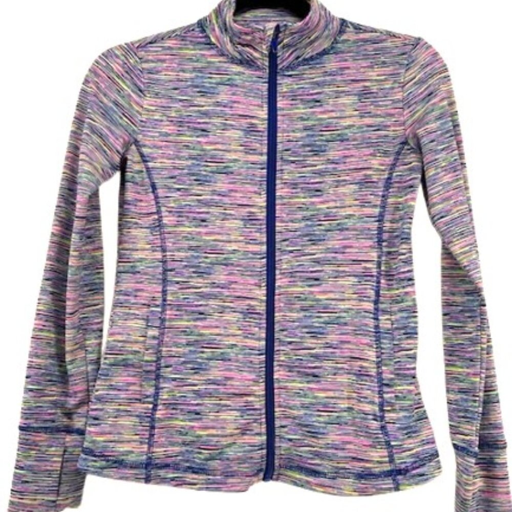 Ideology Girls Rainbow Stripe Full Zip Track Jacket Size Medium Athletic